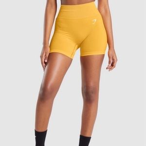 Yellow Gymshark Seamless Shorts